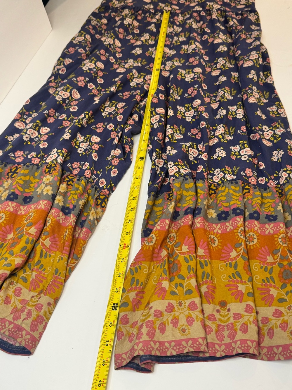 Natural Life "Zoe" Wide-Leg Jumpsuit in Slate Blue Floral Blooms - Picture 13 of 16